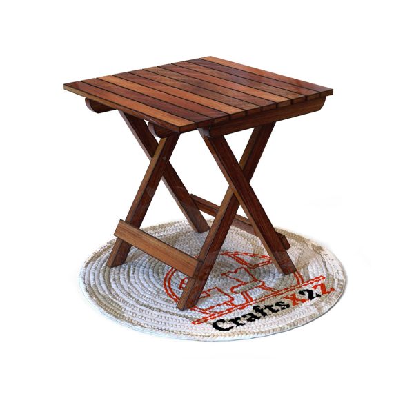 Product 16 - Handmade Wooden Natural Square Foldable Table