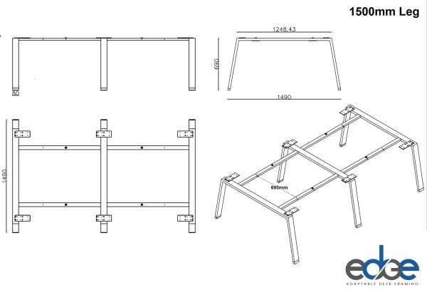 Edge Boardroom Table 4000 x 1500 - Many Sizes