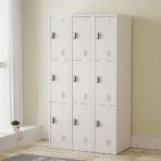 Zip 9 Door Metal Storage Locker - Pad Latch