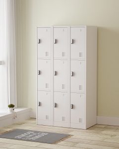 Zip 9 Door Metal Storage Locker - Pad Latch