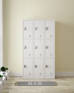 Zip 9 Door Metal Storage Locker - Pad Latch