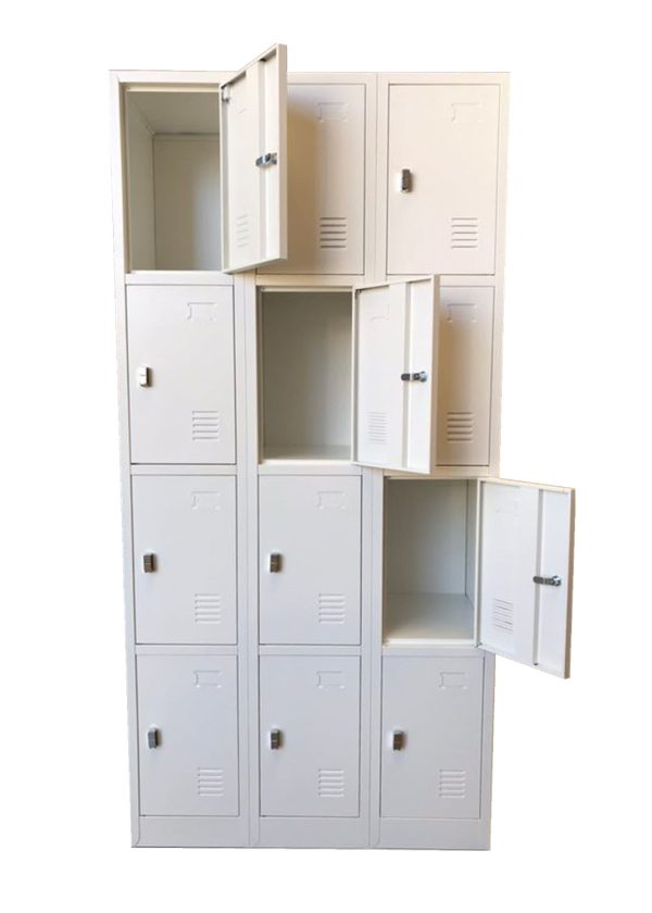 Zip 12 Door Metal Storage Locker - Pad Latch Zip 12 Door Metal Storage Locker - Pad Latch