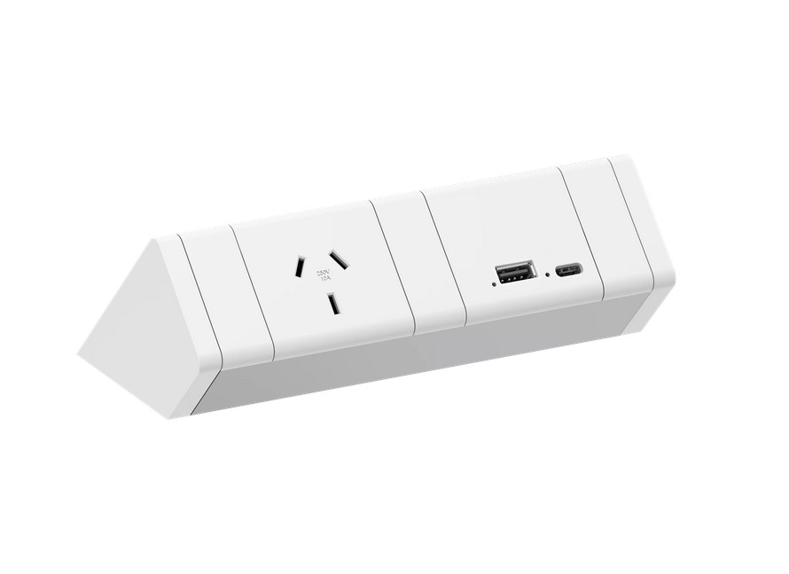 Athena Power Rail GPO with USB A/C - 3 Options