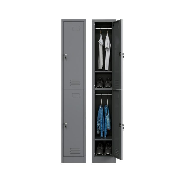 Max Metal Storage Locker Two Door - 2 Colours Max Metal Storage Locker Two Door - 2 Colours