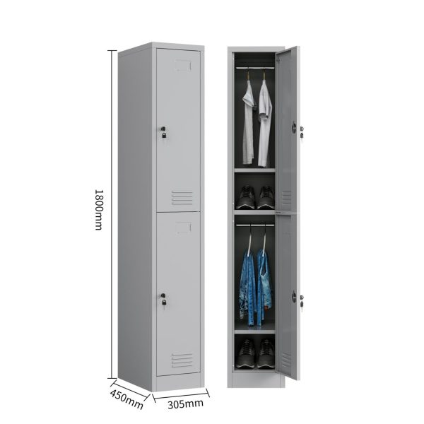 Max Metal Storage Locker Two Door - 2 Colours Max Metal Storage Locker Two Door - 2 Colours
