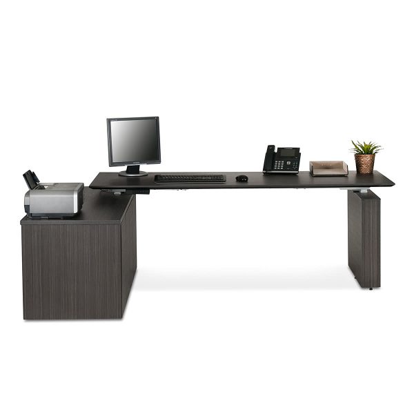 E1 Kingston Electric Executive Desk - Blackened Linewood E1 Kingston Electric Executive Desk - Blackened Linewood