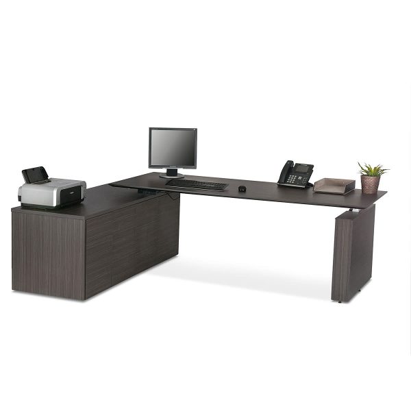 E1 Kingston Electric Executive Desk - Blackened Linewood E1 Kingston Electric Executive Desk - Blackened Linewood