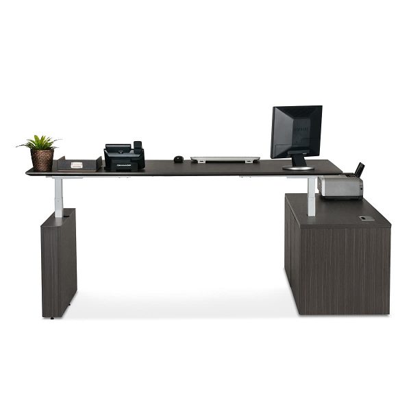 E1 Kingston Electric Executive Desk - Blackened Linewood E1 Kingston Electric Executive Desk - Blackened Linewood