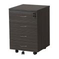 Mobile Pedestal 4 Drawers with Lock - Tawny Linewood 