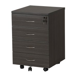 Mobile Pedestal 4 Drawers Blackened - 2 Colours
