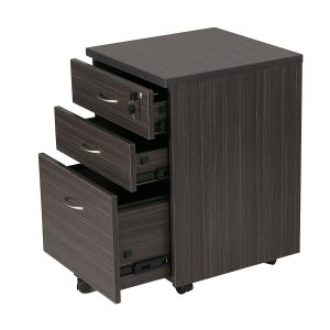 Mobile Pedestal 3 Drawers Blackened - 2 Colours