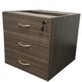 Fixed Pedestal 3 Drawers Tawny Linewood - 2 Colours