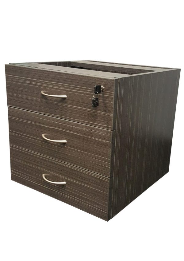 Fixed Pedestal 3 Drawers Tawny Linewood - 2 Colours