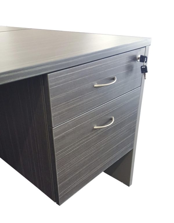 Fixed Pedestal 2 Drawers Tawny Linewood - 2 Colours