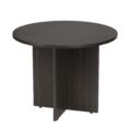 Cross Base Round Meeting Table 900 Linewood - 2 Colours