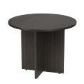 Cross Base Round Meeting Table 1200 Linewood - 2 Colours