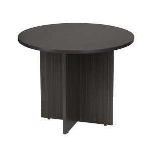 Cross Base Round Meeting Table 1200 Linewood - 2 Colours
