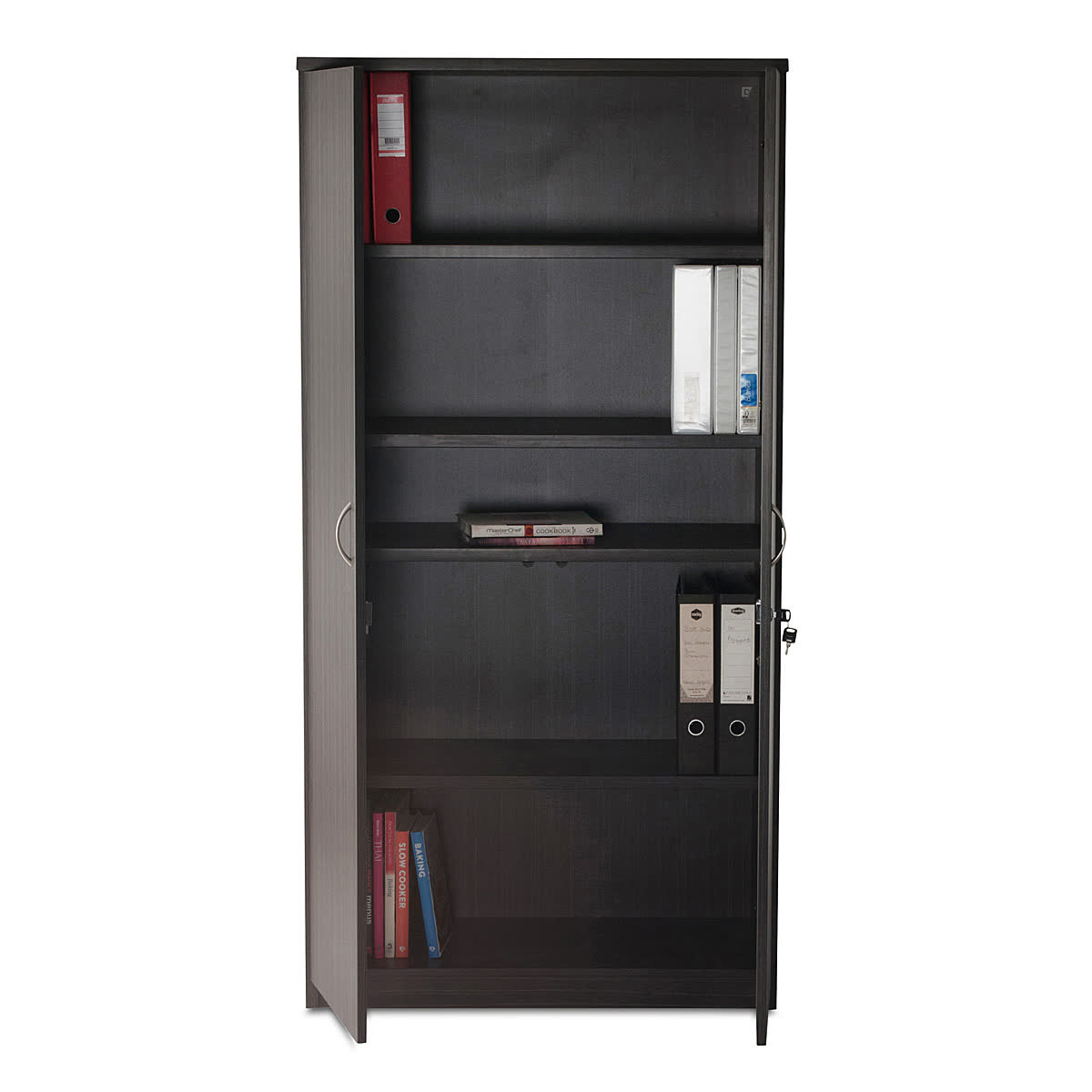 Full Door Storage Cupboard 1800H - Blackened Linewood