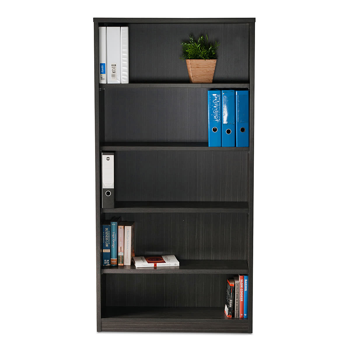 Open Bookcase 1800H Blackend Linewood