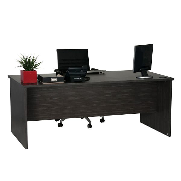 Open Slab End Desk 1500 x 750 - Blackened Linewood Open Slab End Desk 1500 x 750 - Blackened Linewood