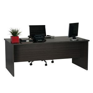 Open Slab End Desk 1800 x 750 – Blackened Linewood Open Slab End Desk 1800 x 750 - Blackened Linewood
