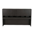Wall Unit with Pigeon Hole Slots and Cupboards - Blackened Linewood