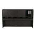 Pigeon Hole Hutch with Cupboards - Blackened Linewood