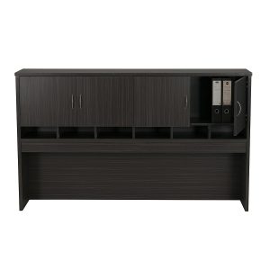 Pigeon Hole Hutch with Cupboards - Blackened Linewood 