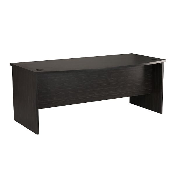 Bow Front Office Desk 2100 - Blackened Linewood Bow Front Office Desk 2100 - Blackened Linewood