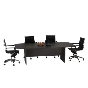 Boat Shaped Boardroom Meeting Table - Blackened