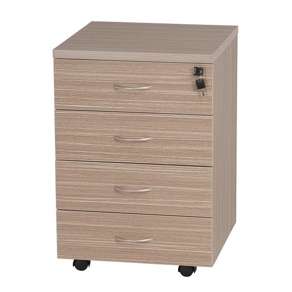 Mobile Pedestal 4 Drawers Blackened - 2 Colours Mobile Pedestal 4 Drawers Blackened - 2 Colours