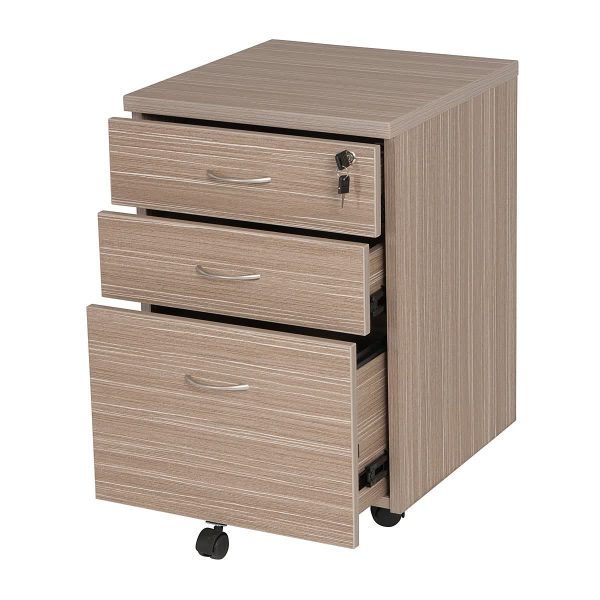 Mobile Pedestal 3 Drawers Tawny - 2 Colours