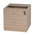 Fixed Pedestal 2 Drawers Tawny Linewood - 2 Colours