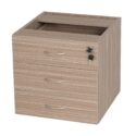 Fixed Pedestal 3 Drawers Blackened Linewood - 2 Colours