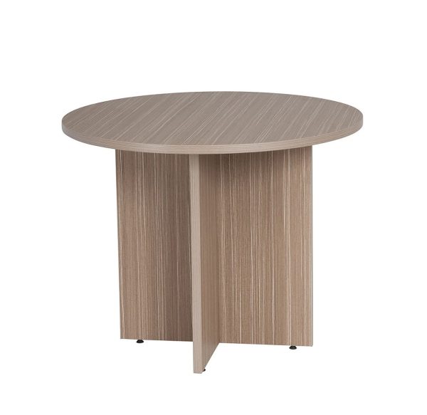 Cross Base Round Meeting Table 1200 Linewood - 2 Colours Cross Base Round Meeting Table 1200 Linewood - 2 Colours