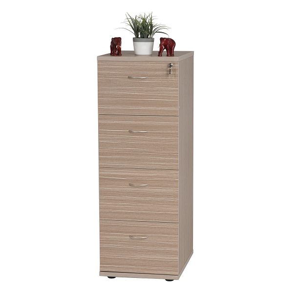 4 Drawers Filing Cabinet - Blackened Linewood 4 Drawers Filing Cabinet - Blackened Linewood