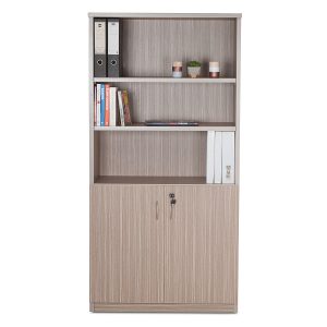 Half Door Stationery Cupboard - Tawny Linewood