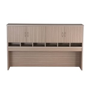 Pigeon Hole Hutch with Overhead Cupboards - Tawny Linewood