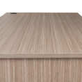 Open Slab End Desk 1800 x 900 - Tawny Linewood