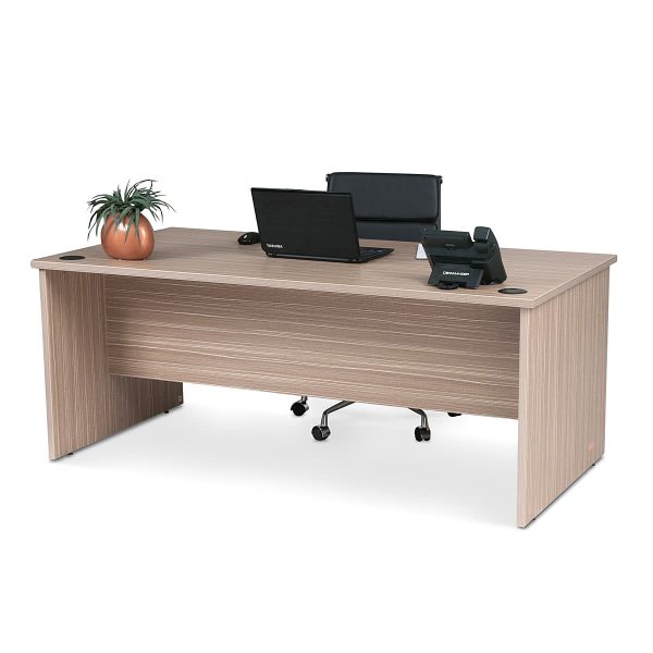 Open Slab End Desk 1500 x 750 - Tawny Linewood Open Slab End Desk 1500 x 750 - Tawny Linewood