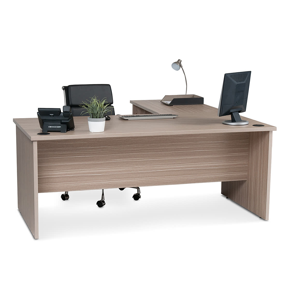 Desk With Universal Return 1500 - Tawny Linewood