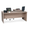 Corner Workstation Office Package - Tawny Linewood