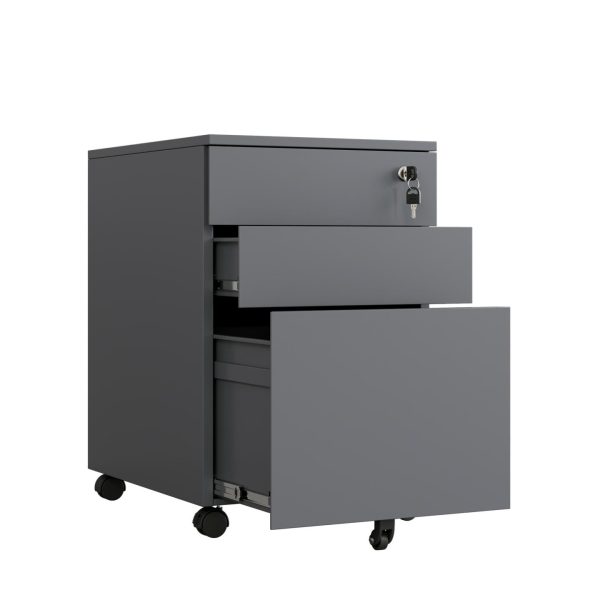 Max Standrad Metal Mobile Pedestal 3 Drawers - 3 Colours Max Standrad Metal Mobile Pedestal 3 Drawers - 3 Colours