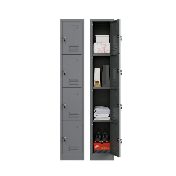 Max Metal Storage Locker Four Door - 2 Colours