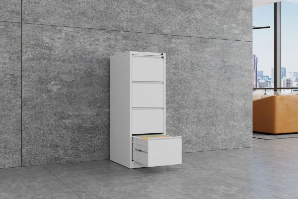 Max Metal Filing Cabinet 4 Drawers - 4 Colours Max Metal Filing Cabinet 4 Drawers - 4 Colours