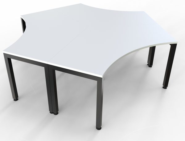 Infinity Plaza 120 Degree Workstation with1200 desktop - Contract Work