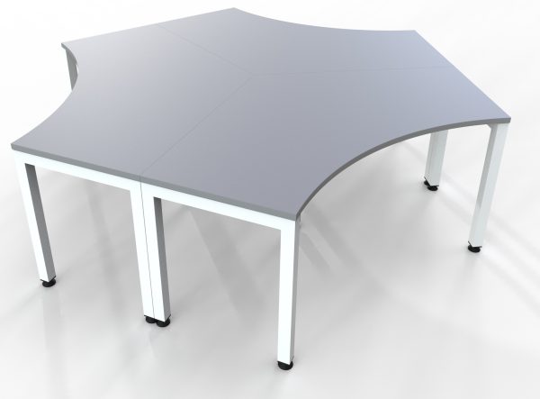 Infinity Plaza 120 Degree Workstation with1200 desktop - Contract Work