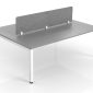 Plaza 50mm Square Legs Double Desk Frame 1800 - With Screen