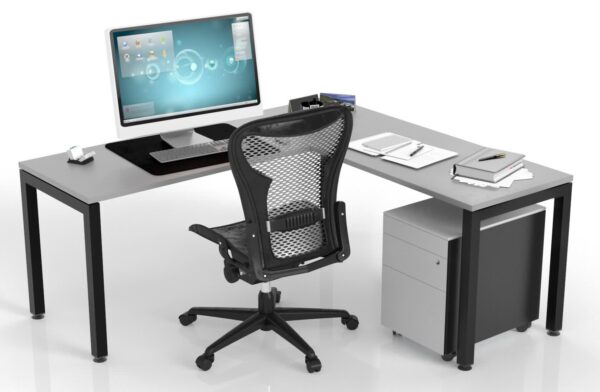 Plaza 50mm Square Legs Corner Workstation 1500 - Many Options Plaza 50mm Square Legs Corner Workstation 1500 - Many Options