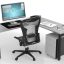Plaza 50mm Square Legs Corner Workstation 1500 - Many Options